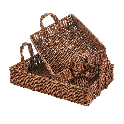 Woven Tray with Handles