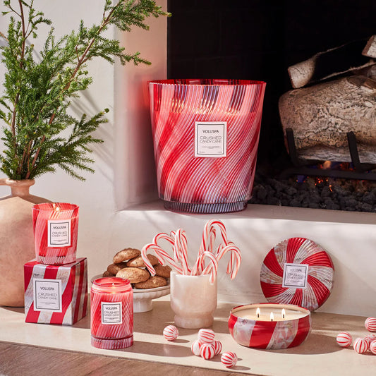 Crushed Candy Cane
Limited Edition Hearth 5 Wick Glass Candle