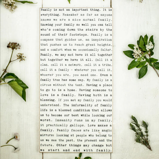 Typewriter Sign - Family