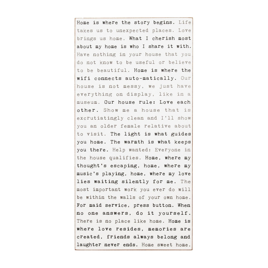 Typewriter Sign - Home