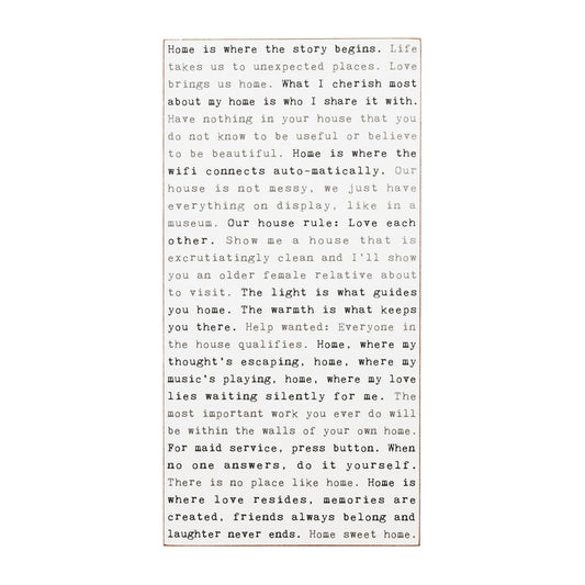 Typewriter Sign - Home