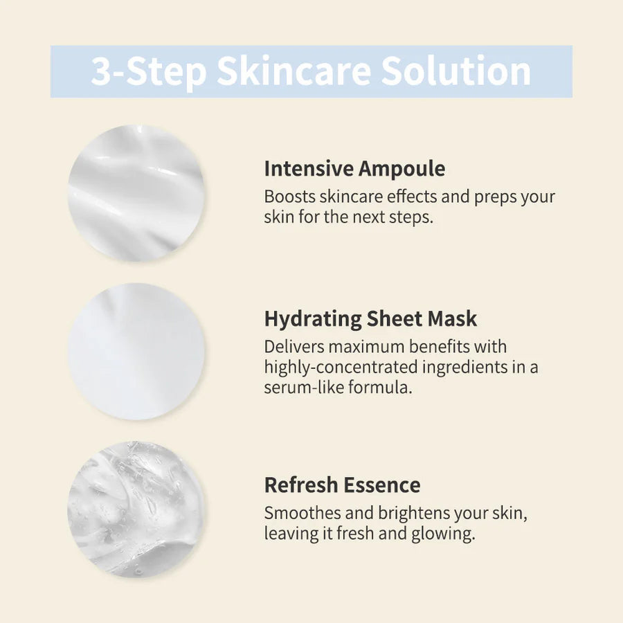 3 Step Ampoule Sheet Mask-Hyaluronic