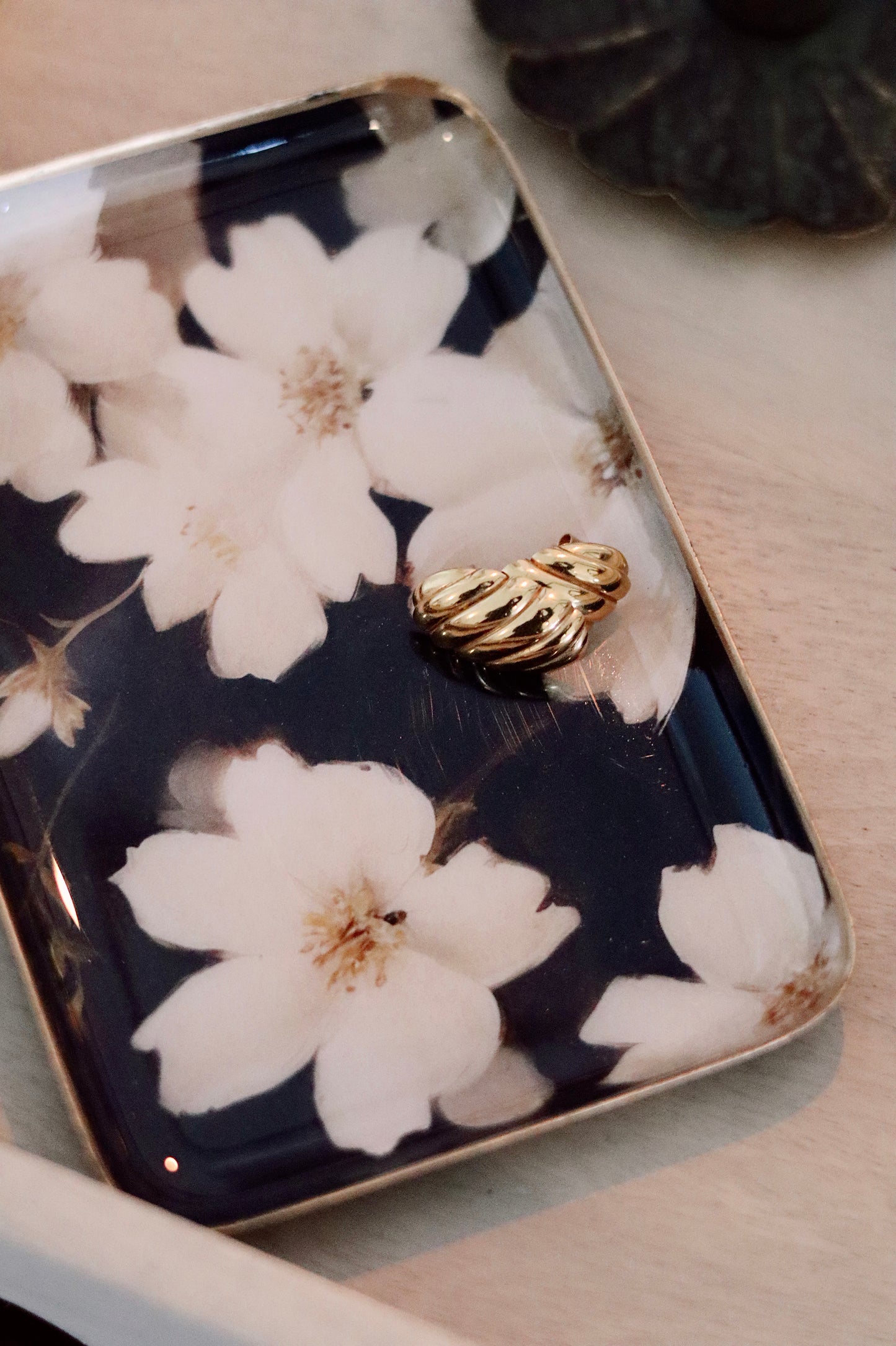 Midnight Cosmos Decorative Enameled Tray