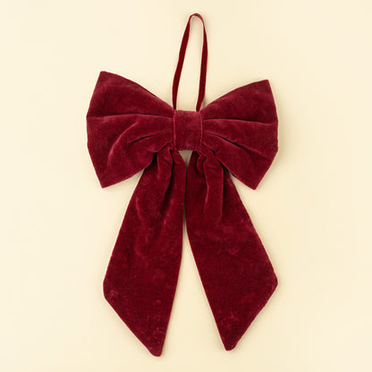 Red Velvet Hanging Bow