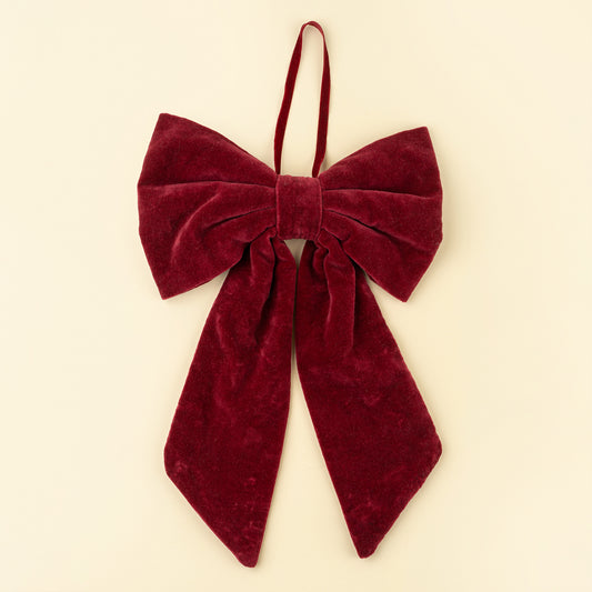 Red Velvet Hanging Bow