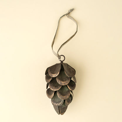 Patina Pinecone Holiday Ornament