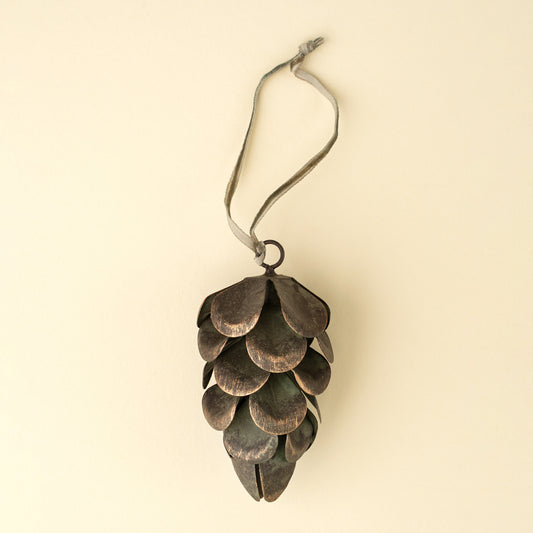 Patina Pinecone Holiday Ornament