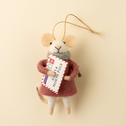 Letter to Santa Lucy Mouse Holiday Ornament