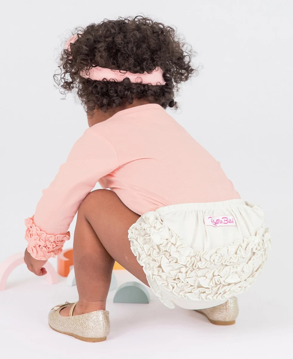 Ivory Knit RuffleButt Bloomer