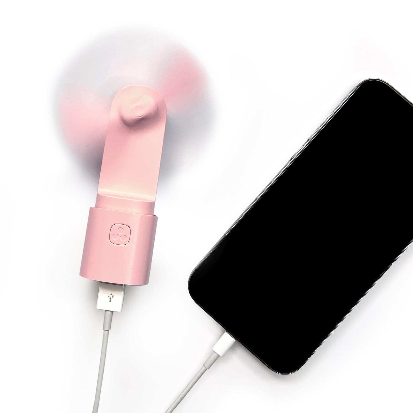 Easy Breezy Portable Fan & Power Bank : Pink