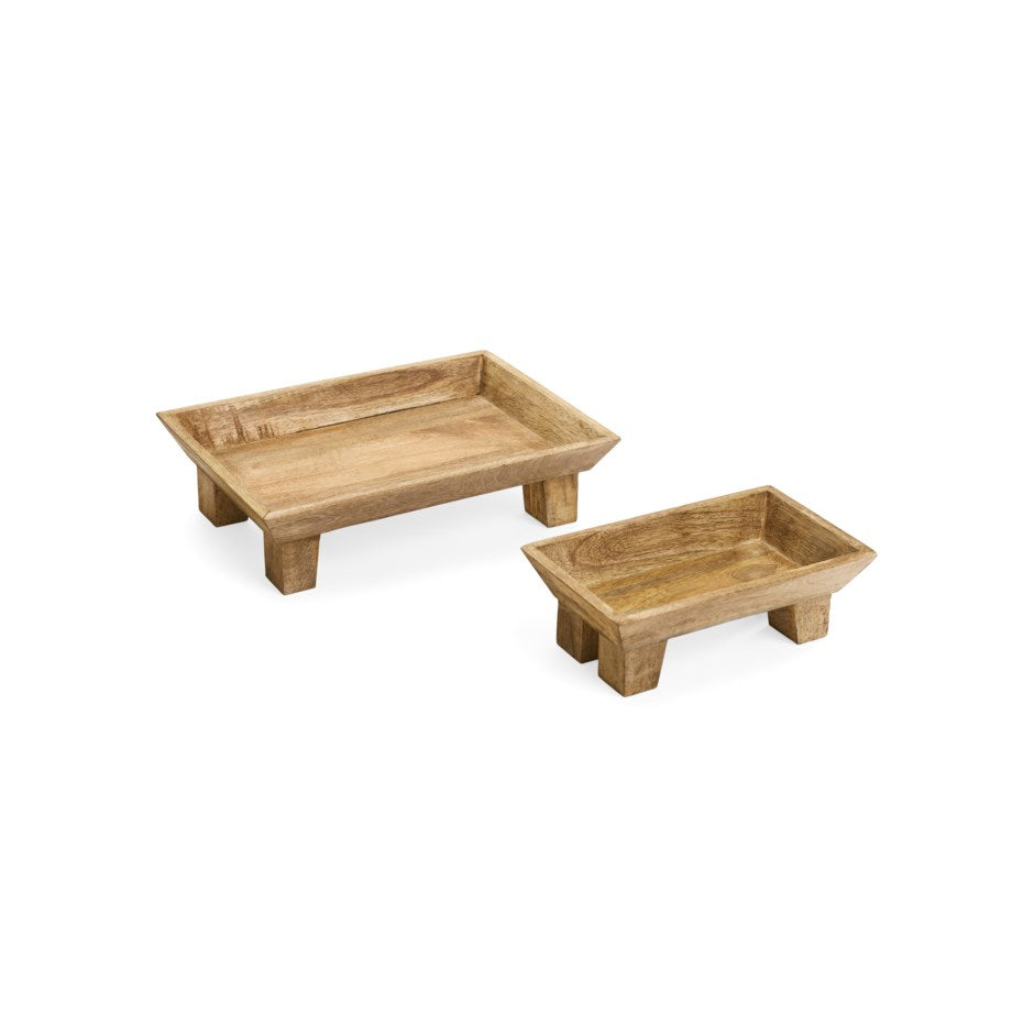 Large Mango Wood Tray with Legs