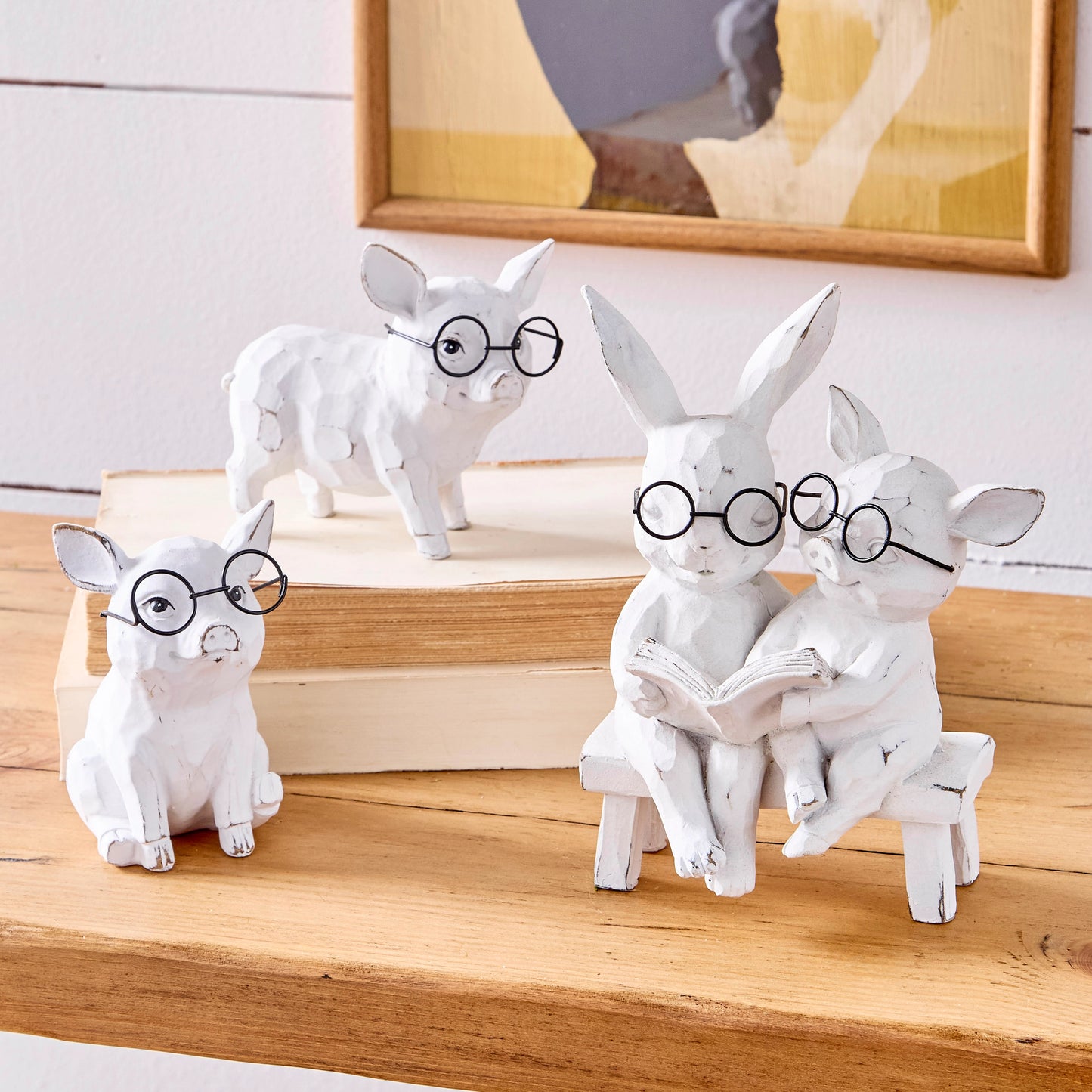 5" Pig With Glasses