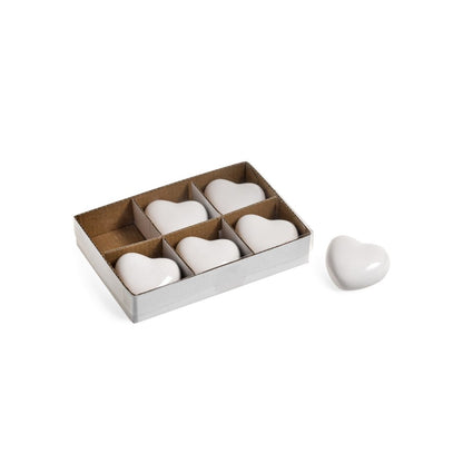 Decorative White Porcelain Hearts
