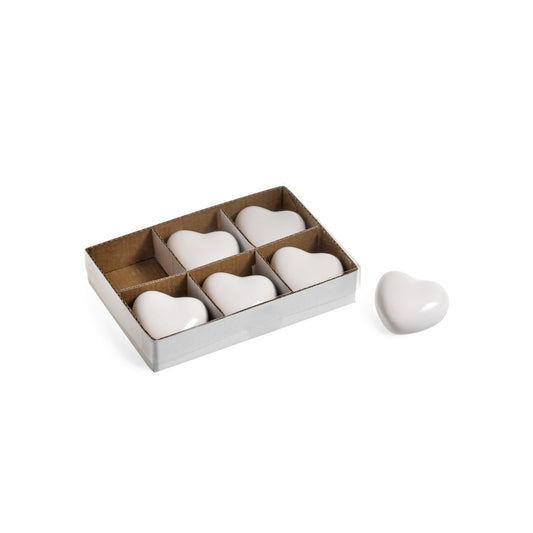 Decorative White Porcelain Hearts