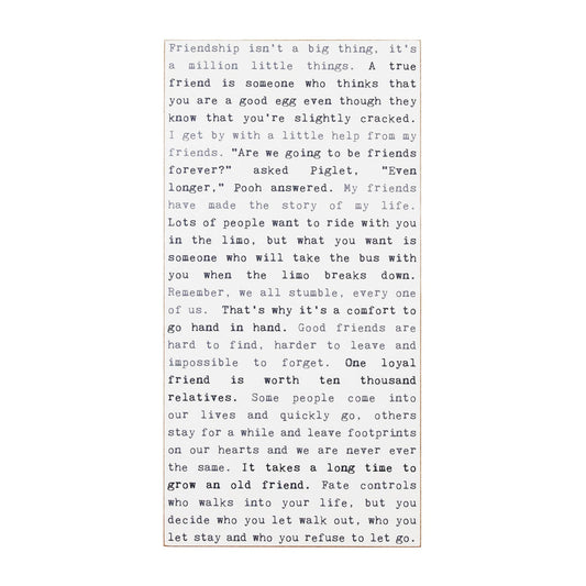 Typewriter Sign - Friendship