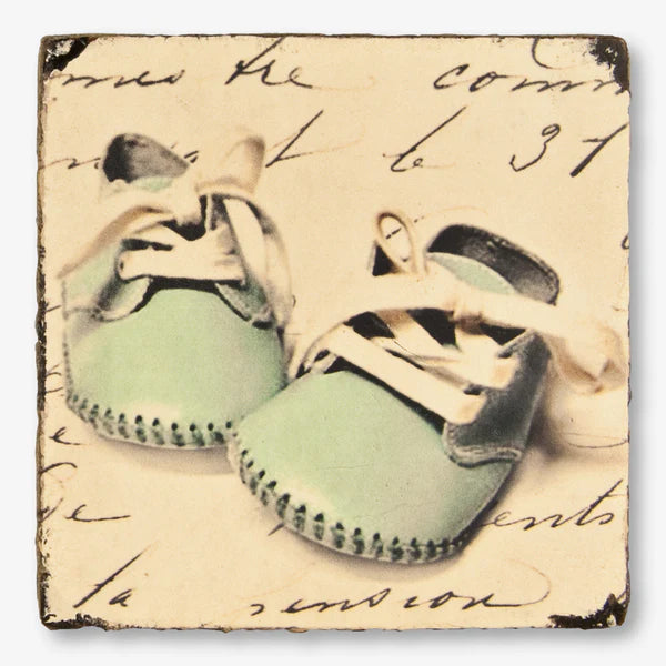 Baby Shoes Blue Art Block