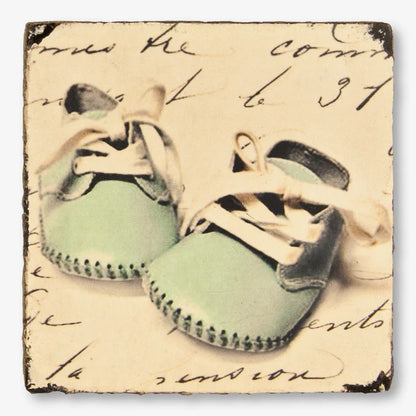 Baby Shoes Blue Art Block