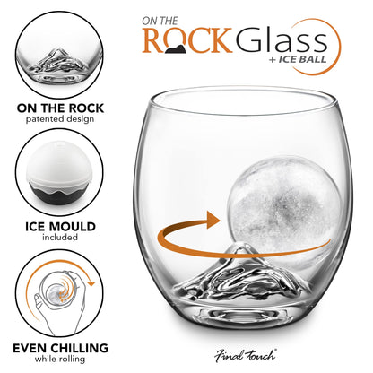 On The Rock Glass With Ice Ball Mould