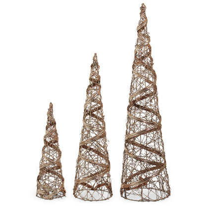 Champagne Vine Wrapped Cone Trees