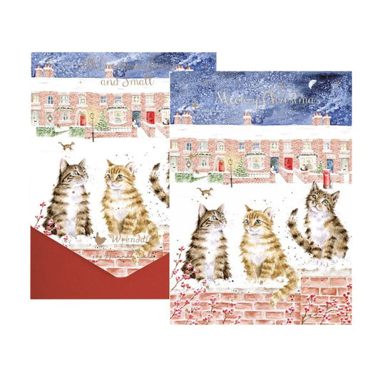 ‘In the Lane Snow is Glistening' Cat Card Pack