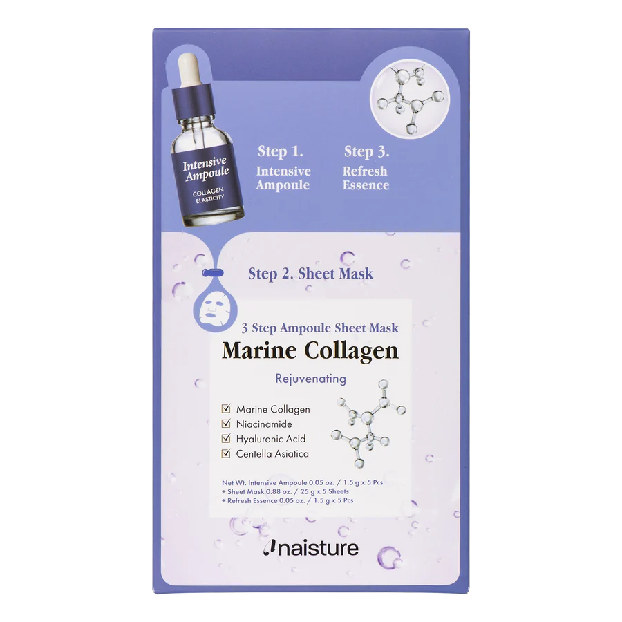 3 Step Ampoule Sheet Mask-Marine Collagen