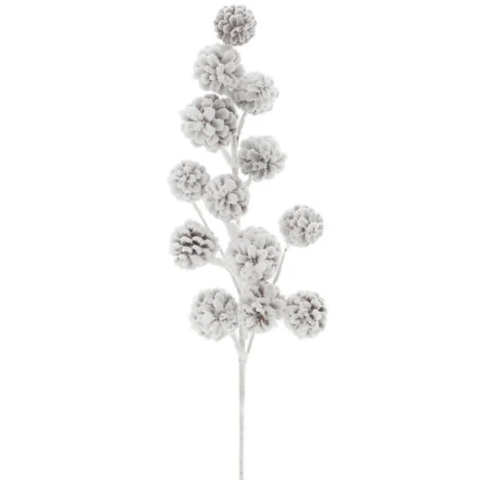 30” Snow Pinecone Spray