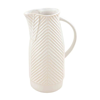 Debossed Stoneware Pitcher