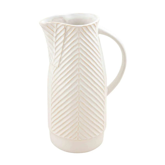 Debossed Stoneware Pitcher
