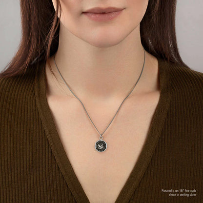 Peace Dove Recycled Silver Pendant Necklace