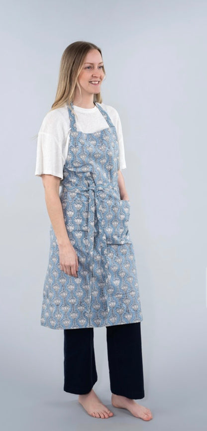 Bluebell Block Print Apron