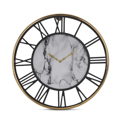 Gold & Black Metal Framed Clock