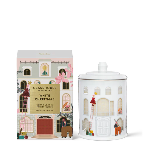 White Christmas Candle