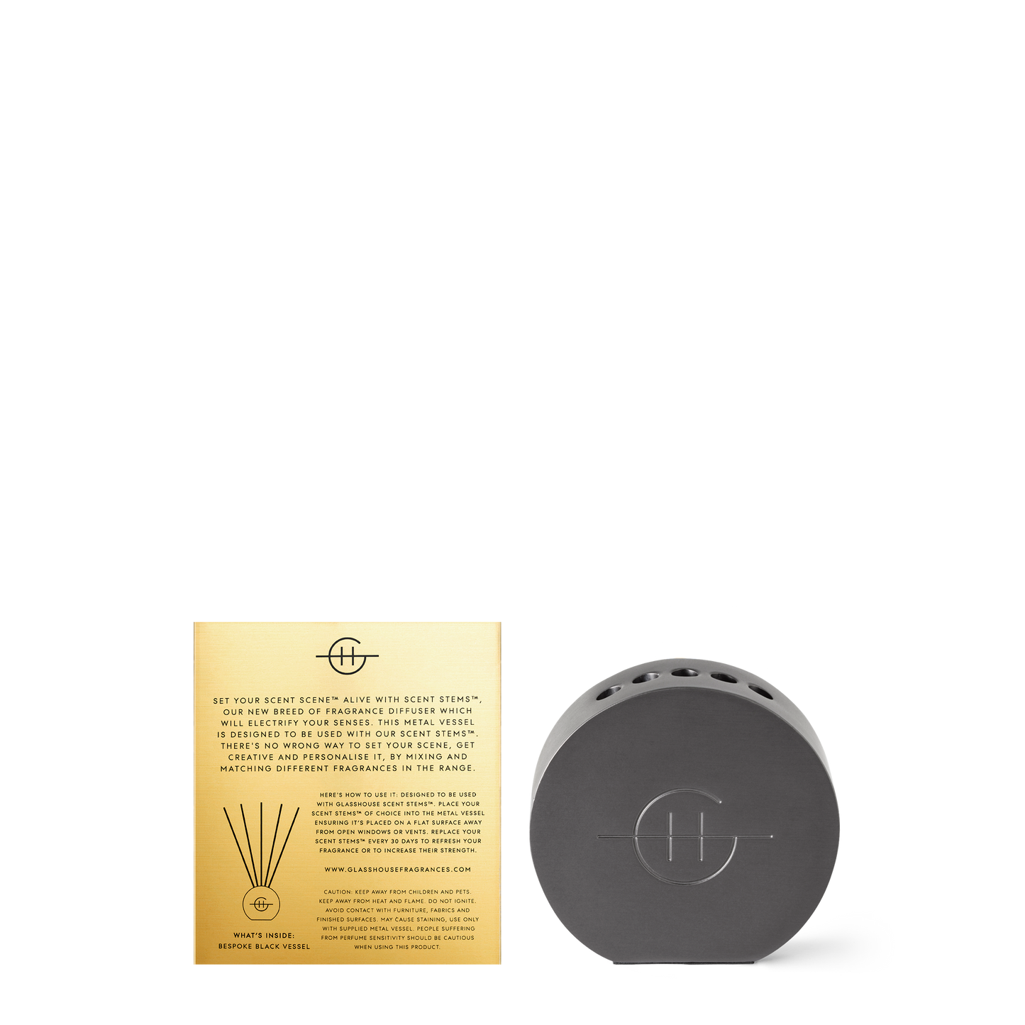 Gunmetal Scent Scene Metal Vessel