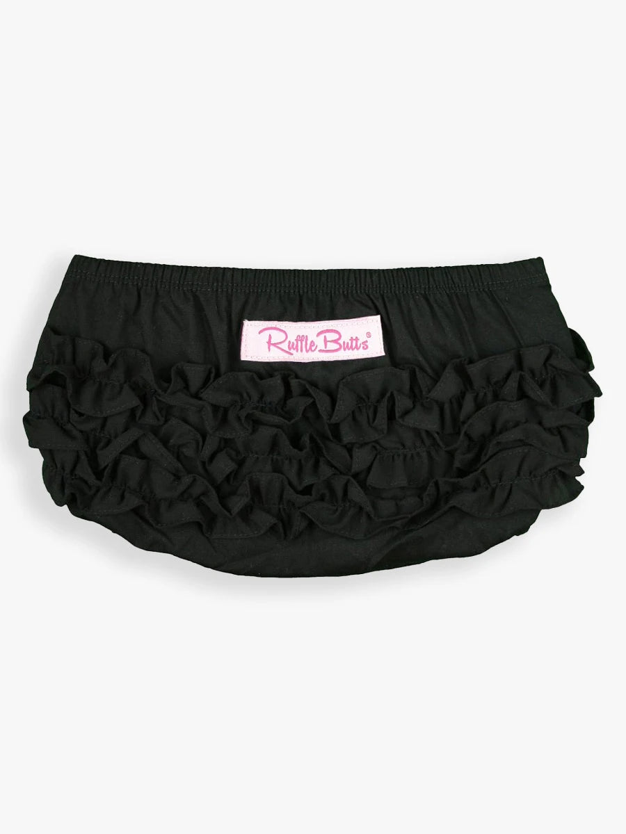 Black Woven RuffleButt Bloomer