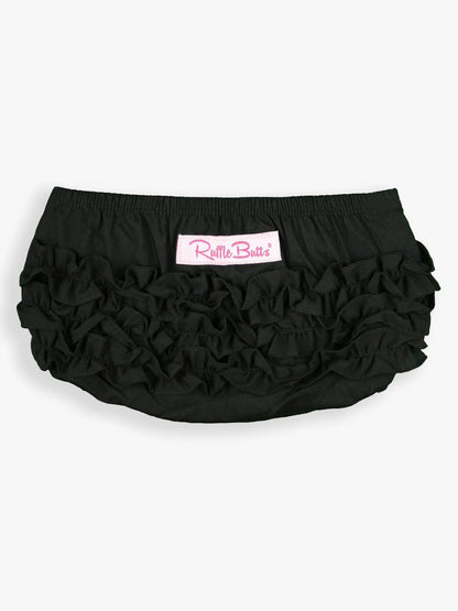 Black Woven RuffleButt Bloomer