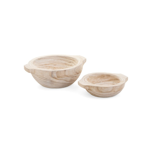 Large Paulownia Bowl with Handle