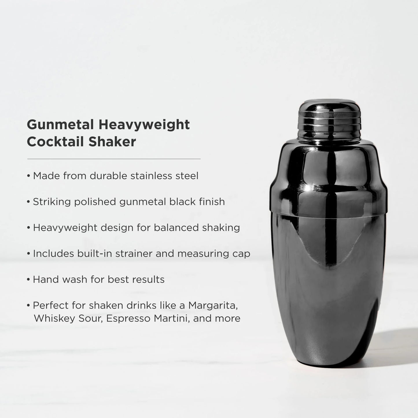 Warren Heavyweight Cocktail Shaker | Gunmetal