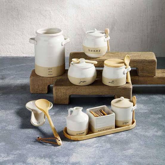 Stoneware Jam Jar Set