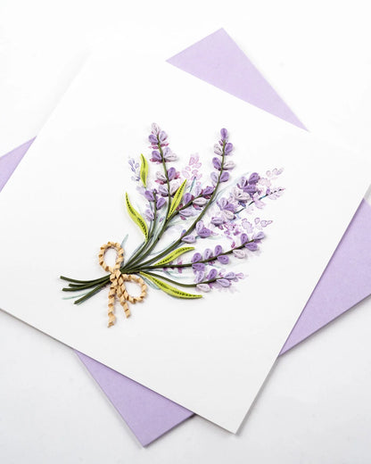 Lavender Quilling Card