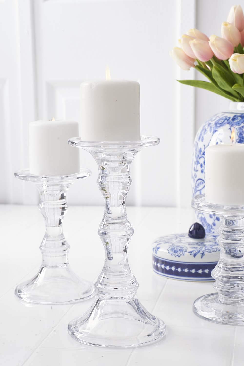 Glass Candle Holders