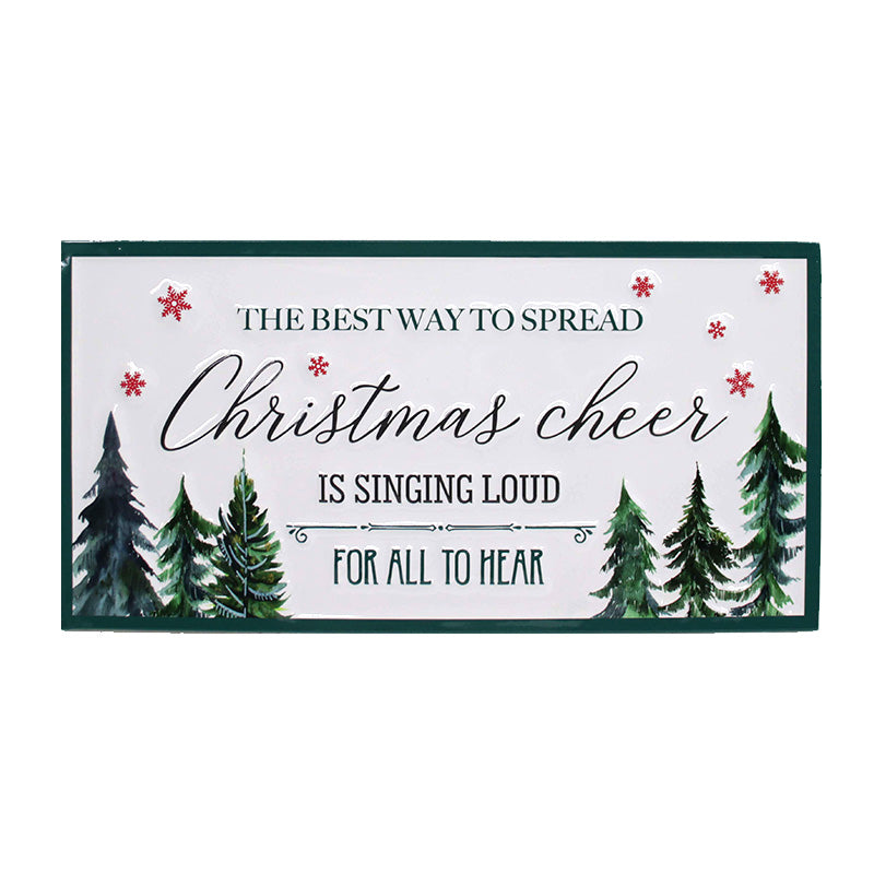Spread Christmas Cheer Metal Sign, Elf Movie Quote