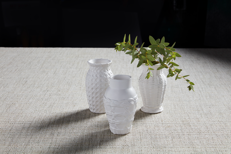 Woven Sleeve Ceramic Bud Vase