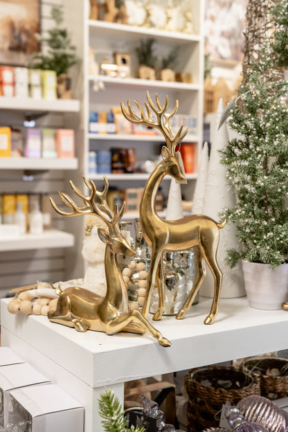 14.5" Gold Deer Figurine