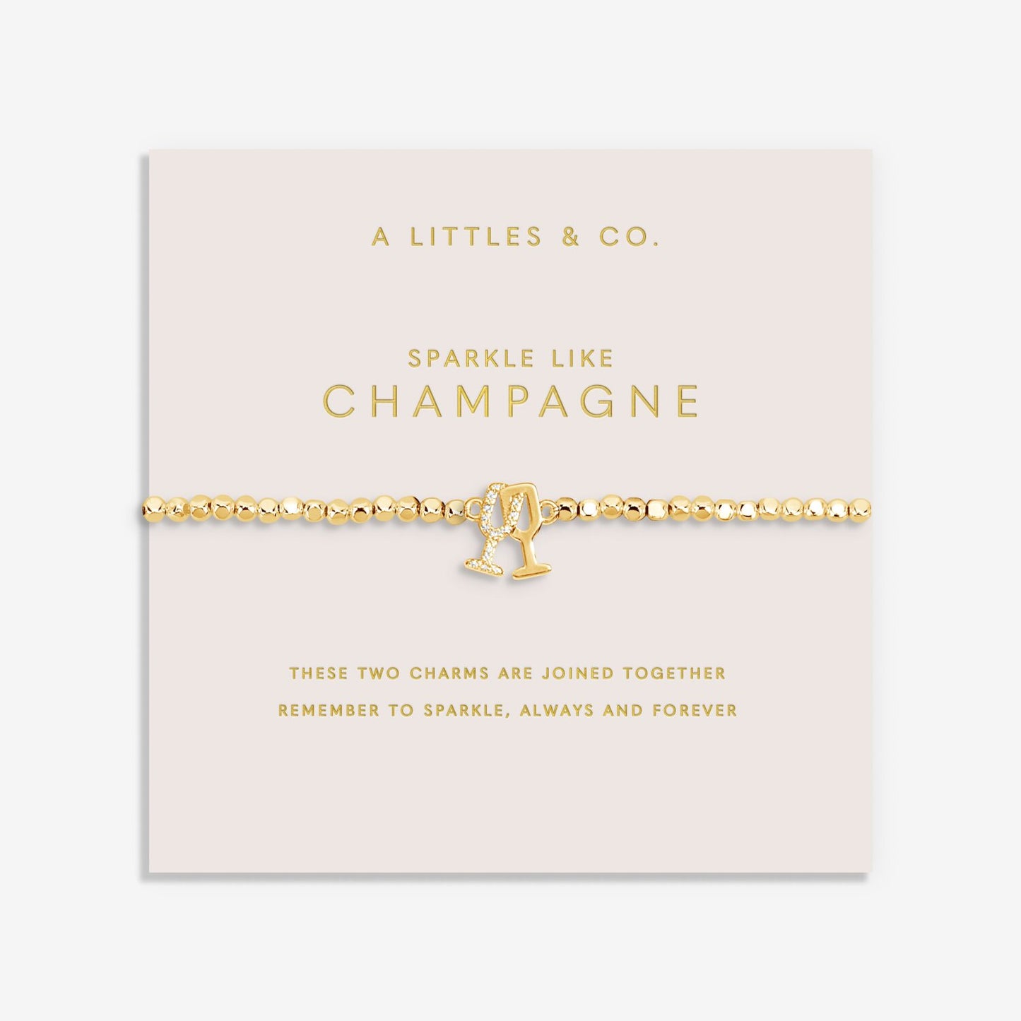 Forever Yours 'Sparkle Like Champagne' Bracelet In Gold-Tone Plating