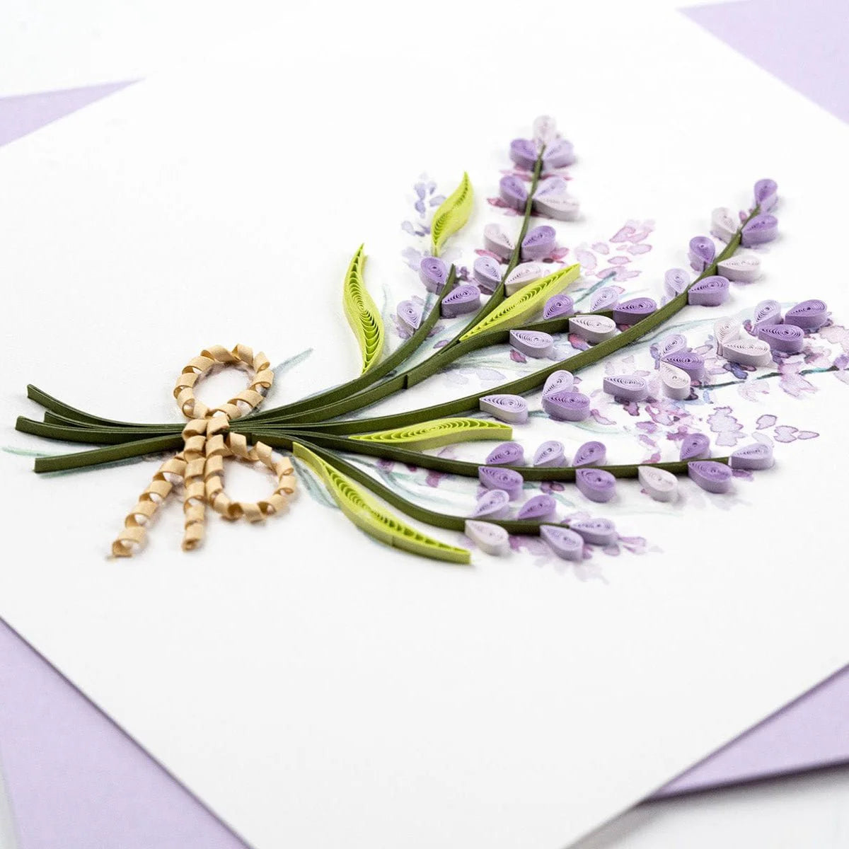 Lavender Quilling Card