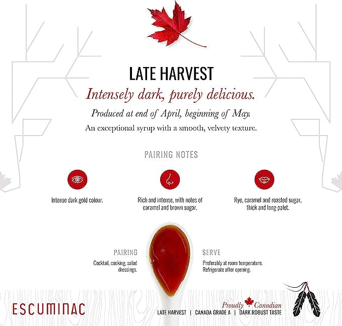 Late Harvest Pure Organic Maple Syrup
