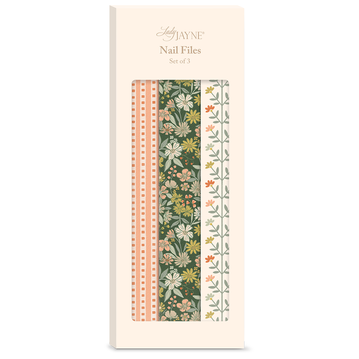 Forest Coral Floral Nail File Set