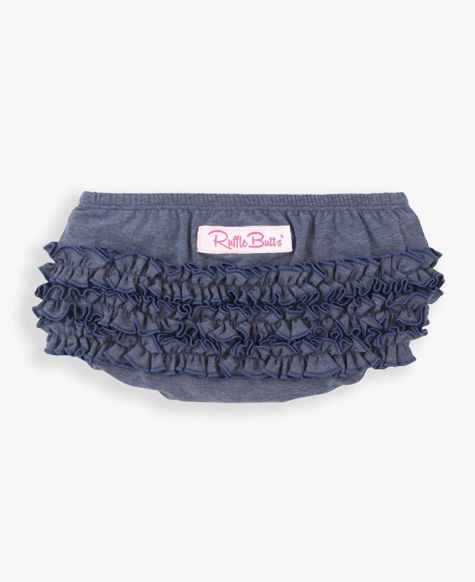 Faux Denim Knit RuffleButt Bloomer