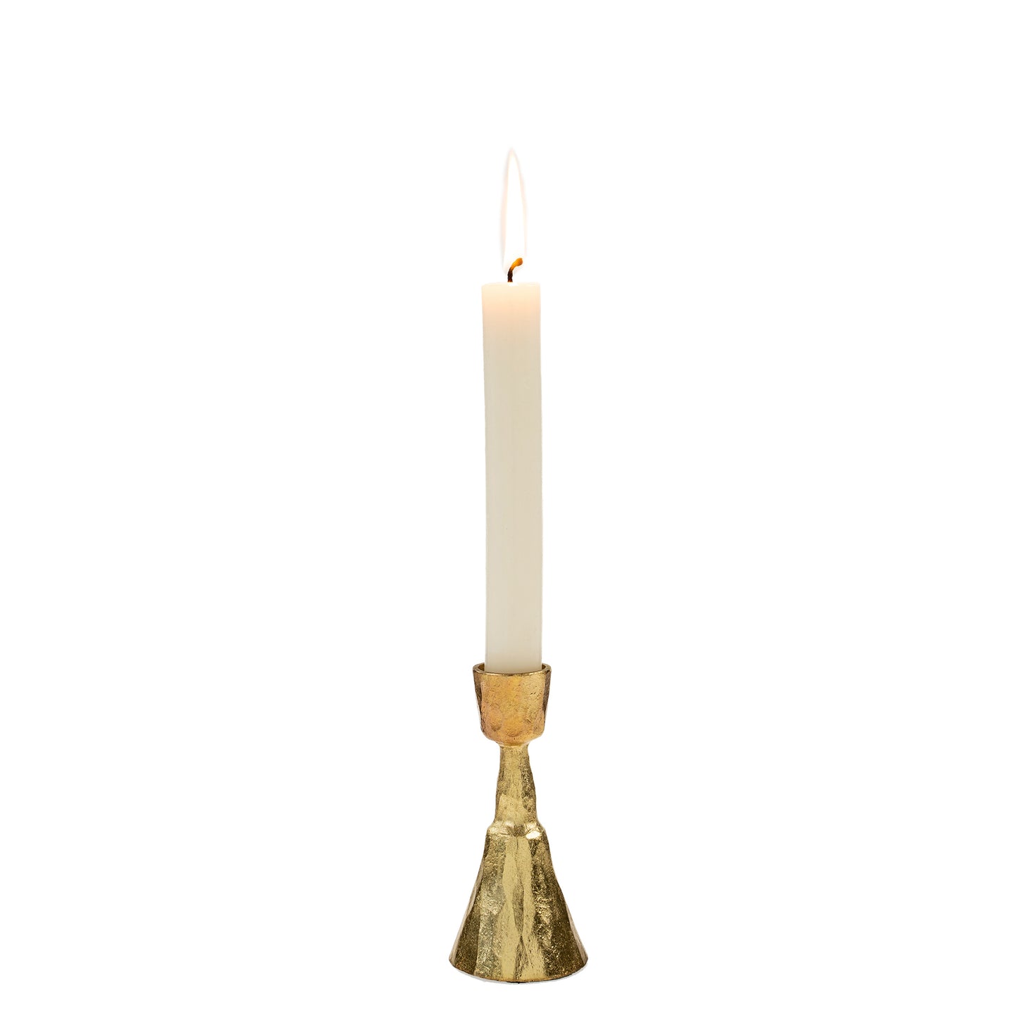 Zora Forged Candlestick, Gold
