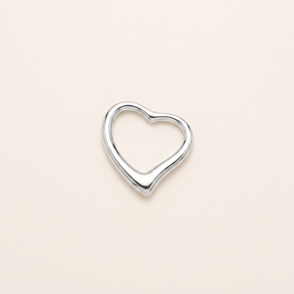 Silver Floating Heart Pendant